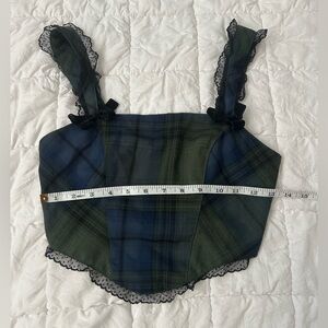 Kimchi Blue Green and Blue Plaid Top